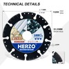 HERZO Professional Carbide Multi Wheel Cutting Disc 115 mm, Multi