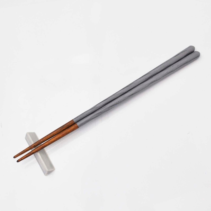 Kurabi Chopsticks & Chopsticks Rest Set, Dishwasher Safe, 9.1 inches