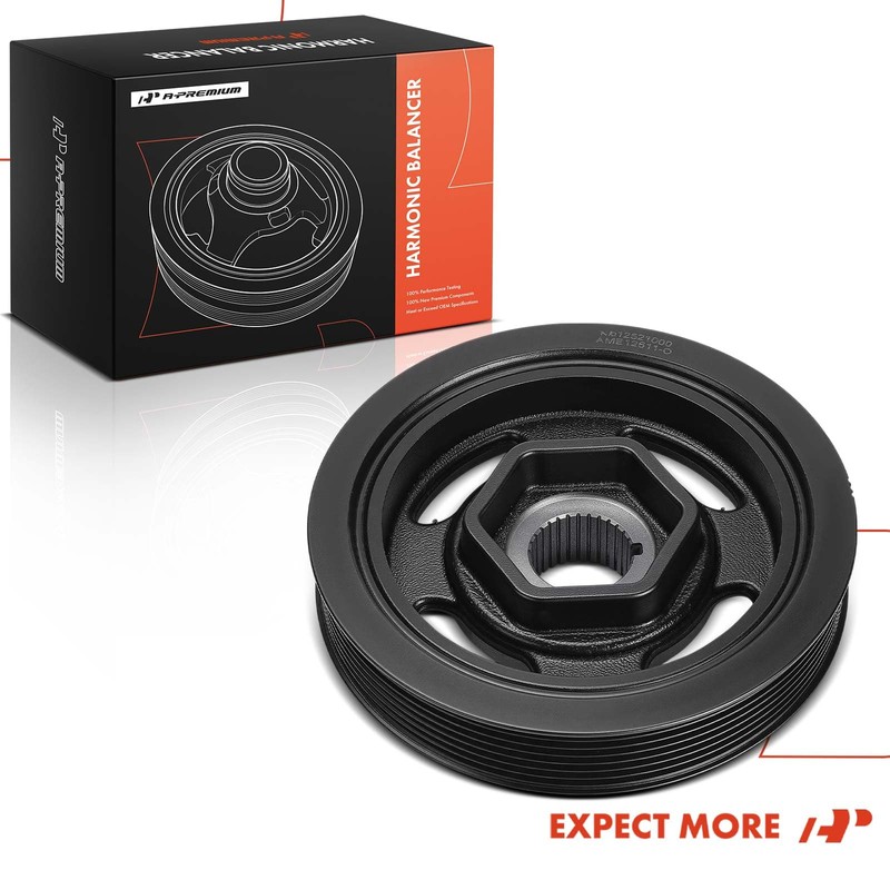 A-Premium Engine Harmonic Balancer Crankshaft Pulley Compatible with Honda Accord