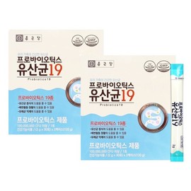 Jongkundang 종근당 프로바이오틱스 유산균19 60포 2통 4개월분 장건강 배변활동 프로바이오틱스 Jongkundang Probiotics 19 60 Packs 2 Bottles 4-Month Supply Intestinal Health Bowel Activity Probiotics