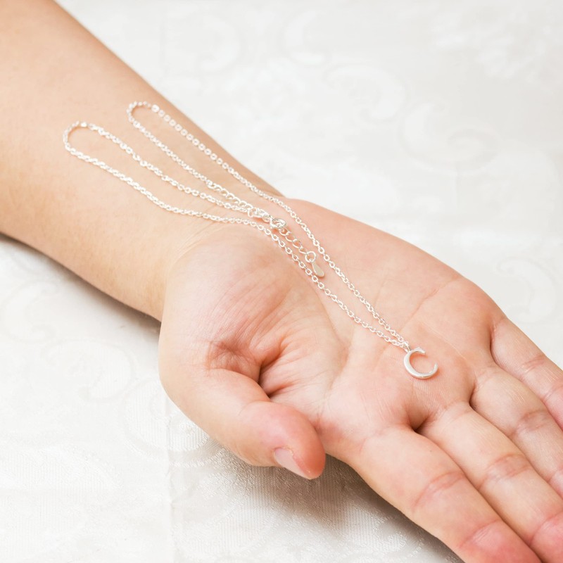 Philip Jones Sterling Silver Initial C Necklace