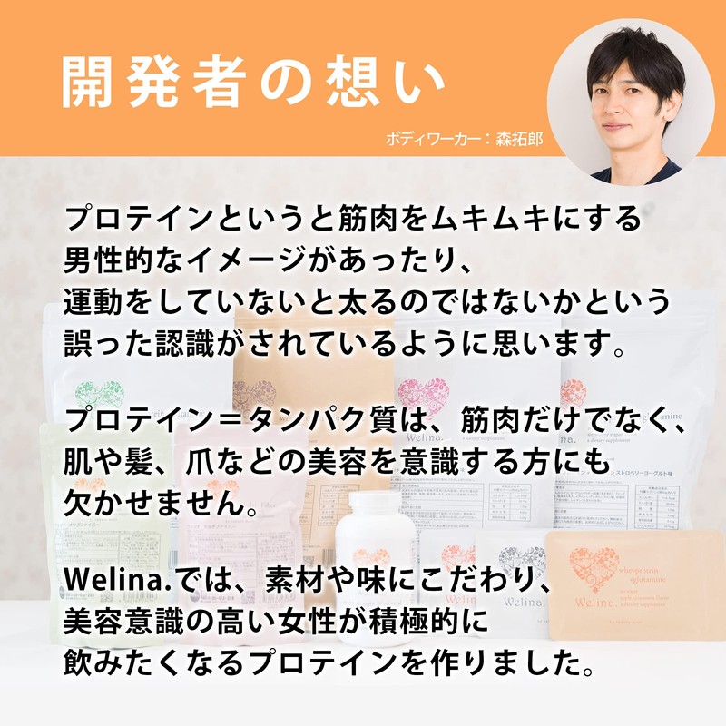 Welina. Takuro Mori, Supervised by Whey Soy Protein + Glutamine