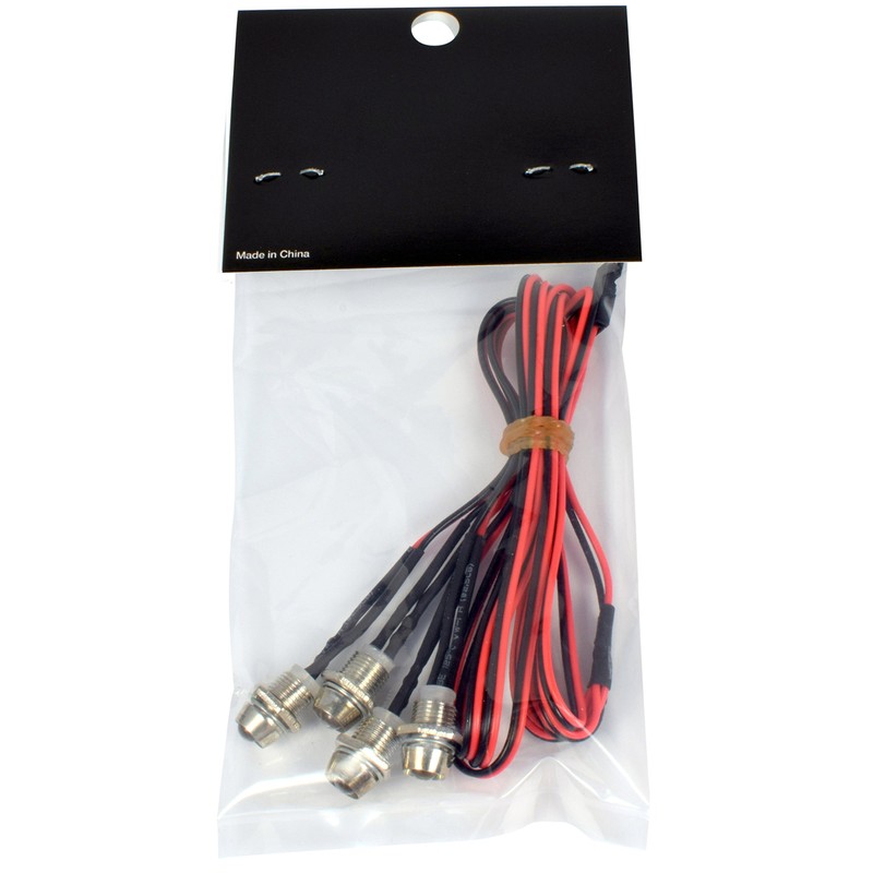 Apex RC Products 4 LED Headlight/Taillight Kit w/Bezels - Universal