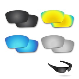 Fiskr Polarized Lenses Replacement for Oakley Fuel Cell(OO9096) Sunglasses with Anti-scratch&Anti-saltwater&Anti-dust Coating(Black & Silver & Blue & Gold)