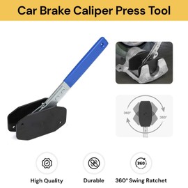 EZONEDEAL 360° Brake Caliper Press Tool with Double Caliper Hangers, Ratchet Piston Spreader Automotive Tools, Brake Piston Spreader For Car Brake Repair & Instalation