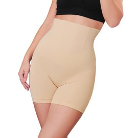 Klosis - High Waist Compression Pants Royal Shaper Pants for Women Thigh Shaping Invisible Under Clothes Daily Use Beige 2XL/3XL(100-130cm), beige