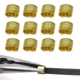 Yeebyee 12 Stück 2GT Gürtelklemme, Kupferschnalle, langlebiger Kabelverbinder, 3D-Drucker-Gürtelklemmen, passend für 6mm 3D-Drucker-Gürtel