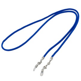 Pearl 050530 Glasses Chain, Blue, 28.7 inches (73 cm), Cord, Recycled Polyester, Made in Japan