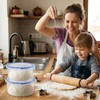 Lolytama 2Pack Dough Proofing Box,Stackable Sourdough Pizza Proofing Container with