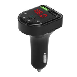 F5 Car FM Transmitter Bluetooth 5.0 MP3 Player USB2.0 Phone Charging with Colorful Ambient Light