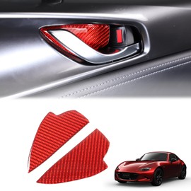 Hcilloend New Mazda Roadster RF ND Series 2016-2024 Door Handle Protector, Door Handle Cover, Door Handle Protection Cover, Door Knob Guard, Anti-Scratch, Carbon Fiber, Easy Installation, Decorative,
