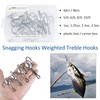 Snagging Hooks Weighted Treble Hooks - 4PCS/8PCS Sharp Treble Fishing