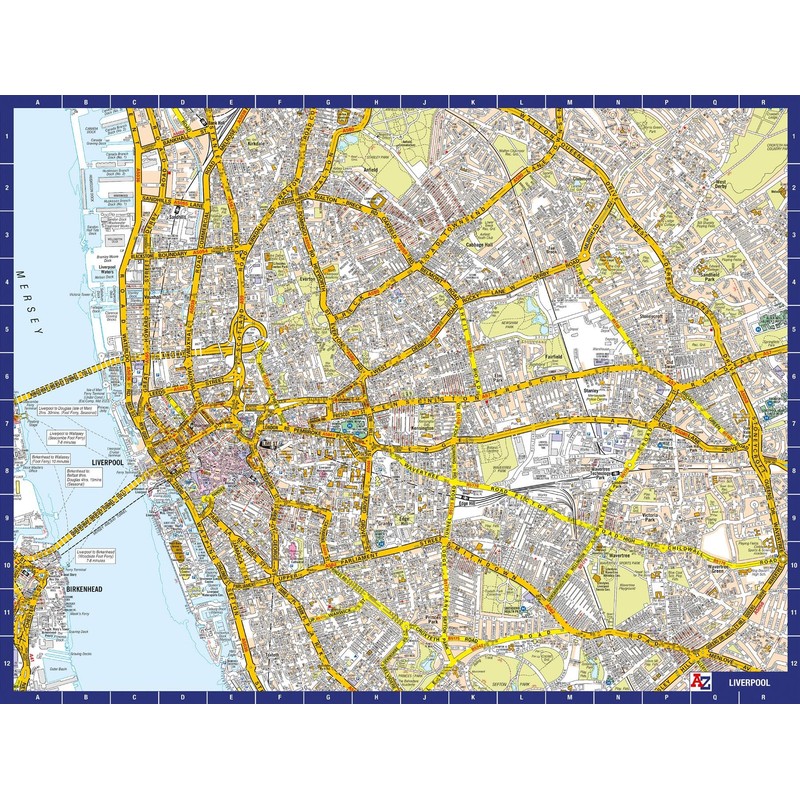A to Z Map of Liverpool Jigsaw Puzzle For Adults