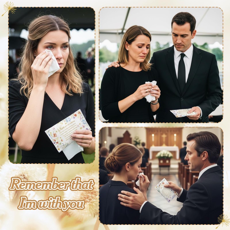 50 Bulk Funeral Tissues Packs Facial Tissue 3 Ply Favor,