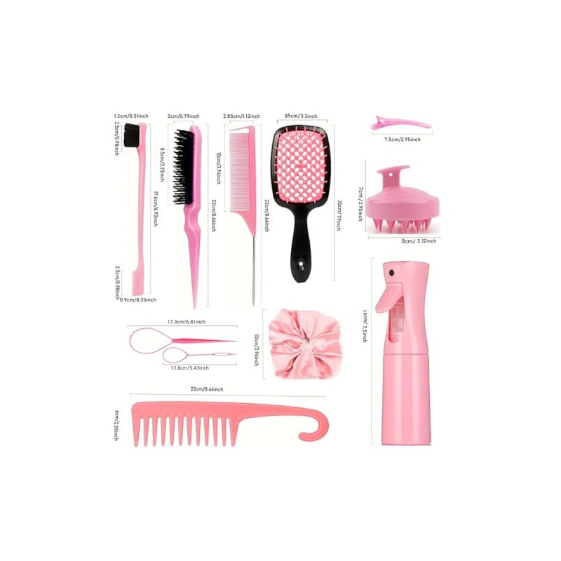Juego de Peines para el Cabello de 16 Piezas, Set