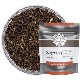 Golden Moon Organic Black Tea Darjeeling - Loose Leaf, Non-GMO - 1 Pound (181 Servings)