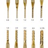 Bestgle 10Pcs 0.8-3.175mm Tungsten Carbide Titanium Coat End Mill Engraving