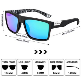 Firtink 3pcs Mens Sunglasses, Polarised Sunglasses Sun Glasses Outdoors Sports Golf Fishing Eyewear sunglasses for Mens