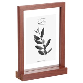 Hakuba AMZFWFCL-BR2L 4977187001617 Floating Picture Frame, Cielo (Cielo), Brown, Both Horizontal, Vertical and Horizontal, Magnetic Set, Can Be Viewed From Both Front and Back