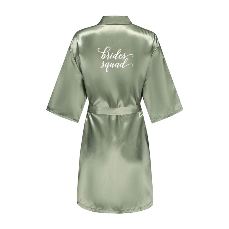 Satin Kimono Robe Women – Silk Bathrobe Bridal, Lounge Robe