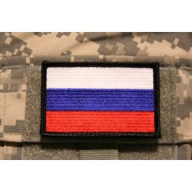 RUSSIA RUSSIAN USSR TACTICAL FLAG EMBROIDERED PATCH WITH HOOK LOOP