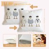 Nautical Seagull Pillow Cover 18x18 Double-Sided, Nautical Decor for Home,
