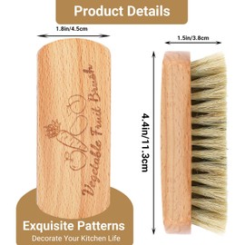 SEPGLITTER Vegetable Brush,Veggie Wash Brushes Potato Brush Cleaning Brush for Potato Carrot Cucumber and Fruits Vegetable Brush Scrubber for Food