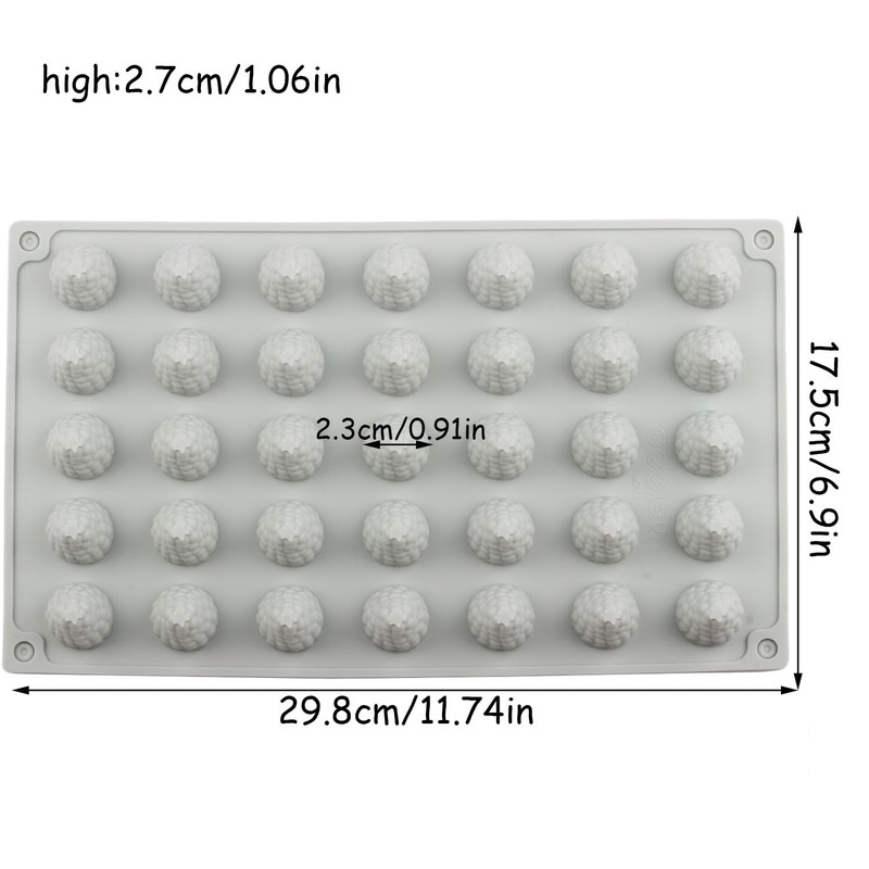 AIBOYA 35 Cavity Raspberry Silicone Candy Molds