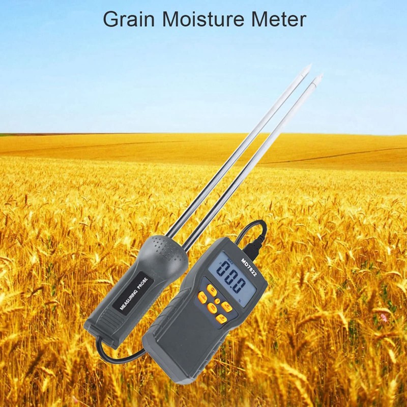 Grain Meter, Digital LCD Display Digital Handheld Humidity Analyzer Humidity