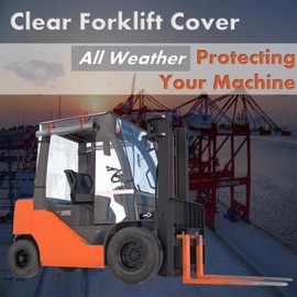 CHENGNAN Forklift Cover,All Weather Protection,Universal Fit for 6000LB,Waterproof EVA,600D Oxford Coated Silver Cloth,57"L x 47"W x 52"H