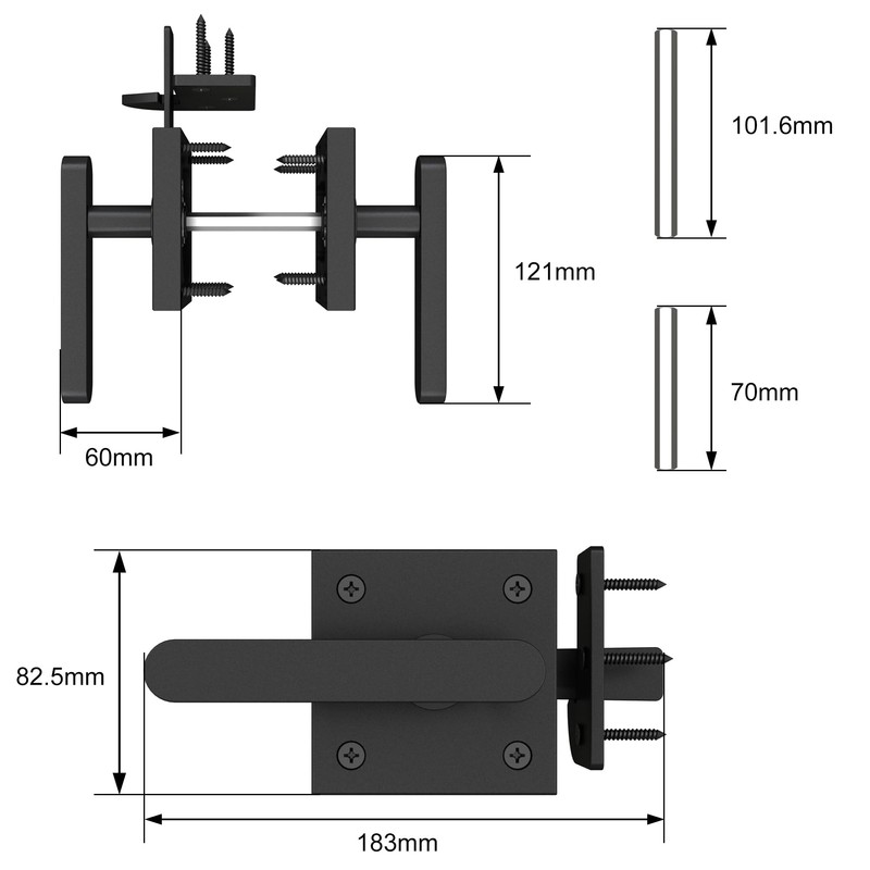 Sdstone Double Side Gate Latch,Heavy Duty Swinging Door Latch Gate