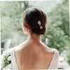 Minkissy Bride Headwear Jewelry Diamond Alloy Flower U-shaped Hairpin for