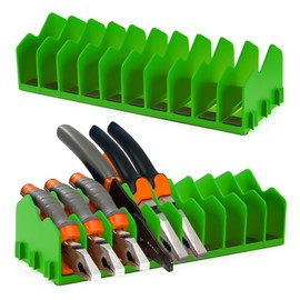 2 Pack Plier Organizer Rack, Pliers Cutters Organizer with Non-Slip Base, 20 Slots Tool Box Organizer, Keep Tools Organized in Drawers(COLOR:Green)