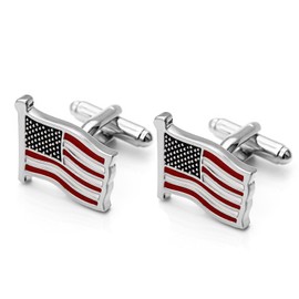 Men's American Flag Cufflinks Suitable Business Wedding and Aviator Gifts US Cuff links for men