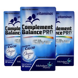 Complement Balance Pro Silver Tabletas Pack 3pz Sabor