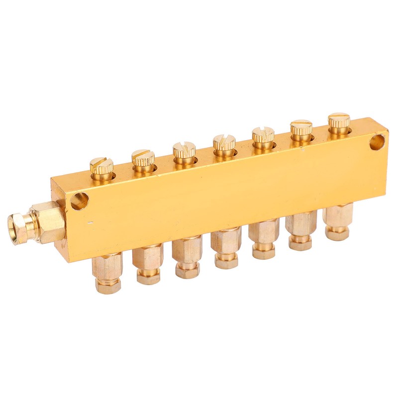 Oil Distributor Adjustable Brass Lube Piston Separator Divider Valve Lubrication