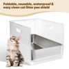 Multifunctional Cat Litter Box Enclosure, High Sided Cat Litter Box