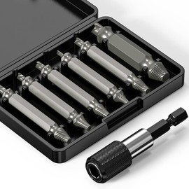 ANROI Tap Extractor Set - 6 Piece Screw Remover Set with Magnetic Bit Holder, Ideal for Removing Damaged Screws and Bolts