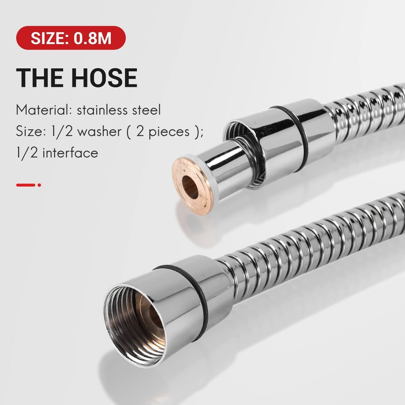 Bopfimer 75 cm Flexible Steel Bathroom Water Shower Hose