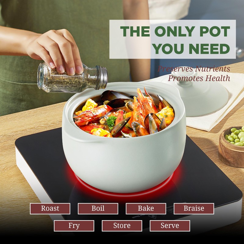 MINH LONG 2-Qt Porcelain Dutch Oven with Lid – Lead