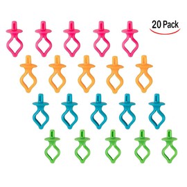 DMZK 20 Pcs Bobbin Holder Clip Thread Spool Hugger, Bobbin Thread Holders Thread Control Clamp Organizer for Sewing Machine, Bobbins Organizer, Random Color