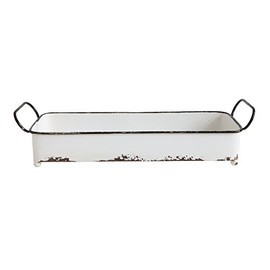 Creative Co-Op DA8543 Decorative Rectangle Distressed Metal Tray