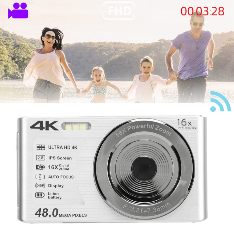4K Digital Camera 48MP 2.8 Inch 16X Digital Zoom Portable