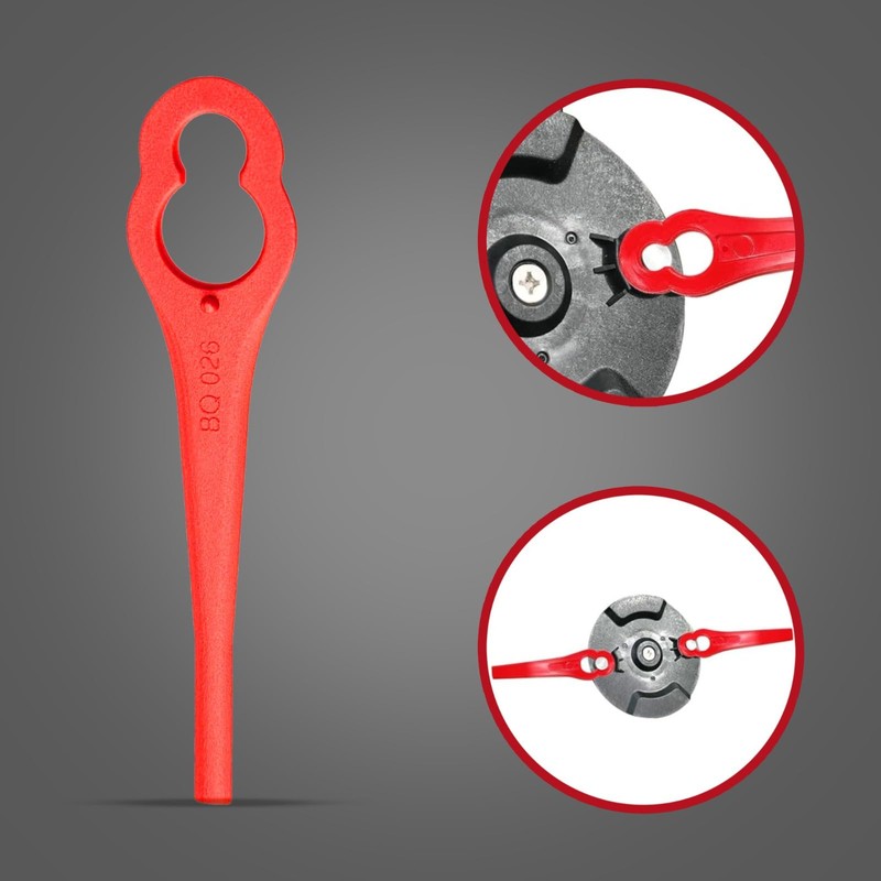 HOCHSTE® ALM Plastic Blades for Strimmer, Strong Blades, Durable Construction,