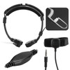 3.5mm Throat Mic Microphone Earphone PTT Adjustable Concealed Air Conduit