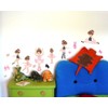 Samunshi® 14-Piece Pink Ballerina Girl Wall Sticker Set Pink Nursery