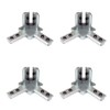 PZRT 4PCS 4040 Aluminum Profile 3D Connector T-Slot Triple Angle