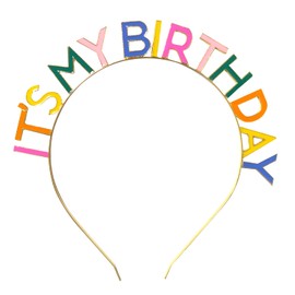 CHEERYMAGIC Birthday Hairband for Women, Metal Rainbow Birthday Crowns, Princess Rhinestone IT'S MY BIRTHDAY Headband, Birthday Gifts for Women, Sweet Happy Birthday Accessories A9CSSRFG (It's)