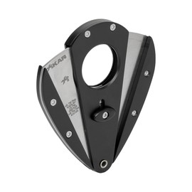 Xikar Xi1 Cigar Cutter, 440C Stainless Steel Blades with Rockwell HRC 57 Rating, 54 Ring Gauge, Double Guillotine Action, Black