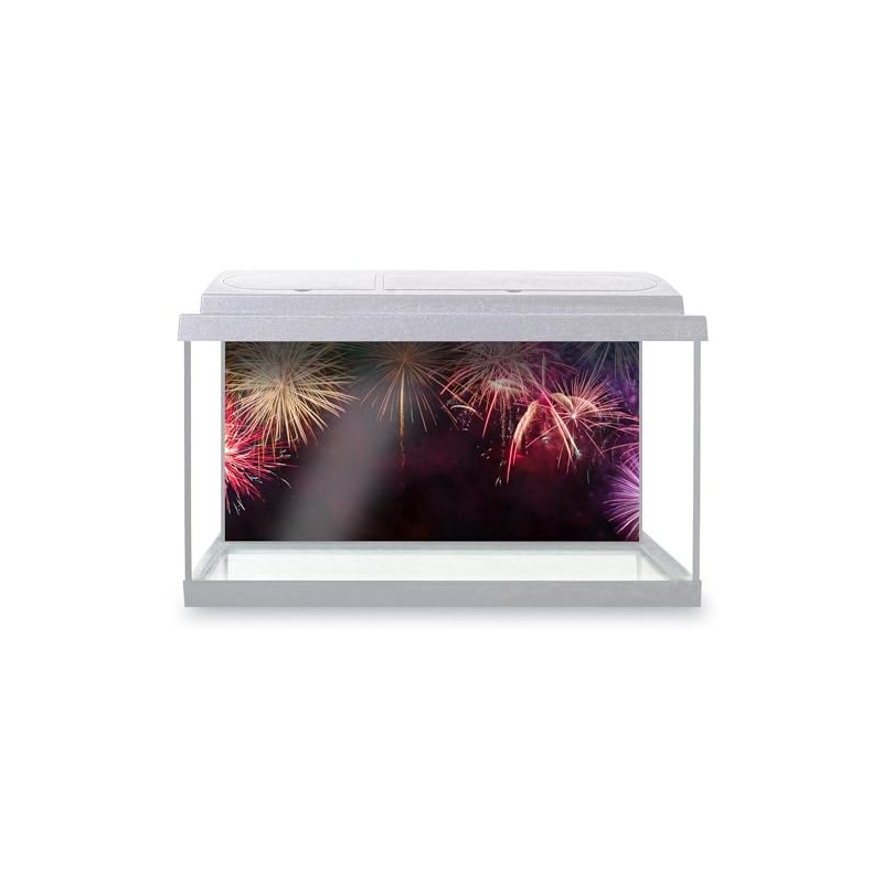 Aquarium Fish Tank Background 90x45 cm - Pretty Fireworks Display